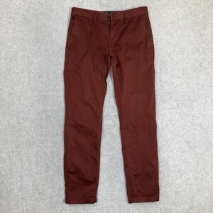 G-Star Raw BRONSON SLIM CHINOS Mens 32x32 Burgundy Red Stretch Zip Fly Casual